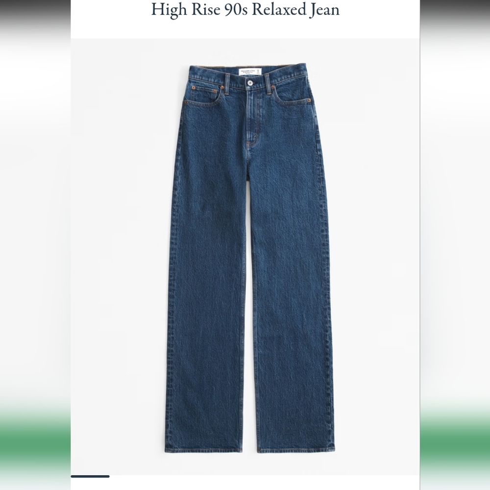 NWT Abercrombie & Fitch High Rise 90s Relaxed Jean - Blue